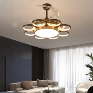Mandala BK Luxury Black Decorative Ceiling Fan with LED Light | Modern Designer Ceiling Fan