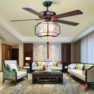 William Vintage Wooden Ceiling Fan with Decorative Light | Rustic Luxury Ceiling Fan